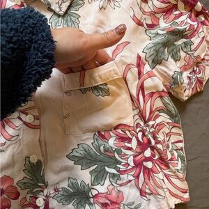 Floral Button-Up Crop Top